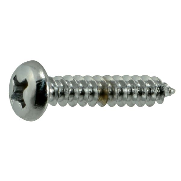 Midwest Fastener Sheet Metal Screw, #6 x 3/4 in, Chrome Plated Steel Pan Head Phillips Drive, 10 PK 34682 - main